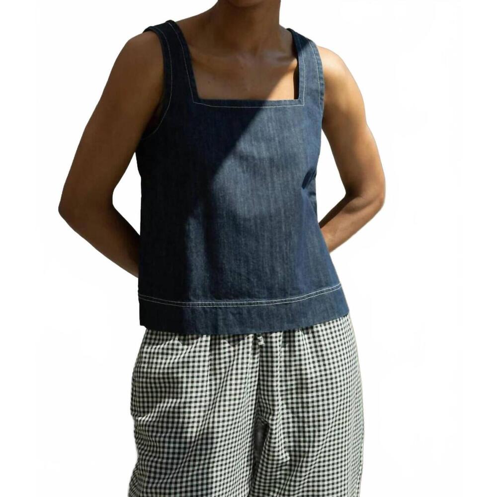NEW BEAUMONT ORGANIC jess denim vest in indigo